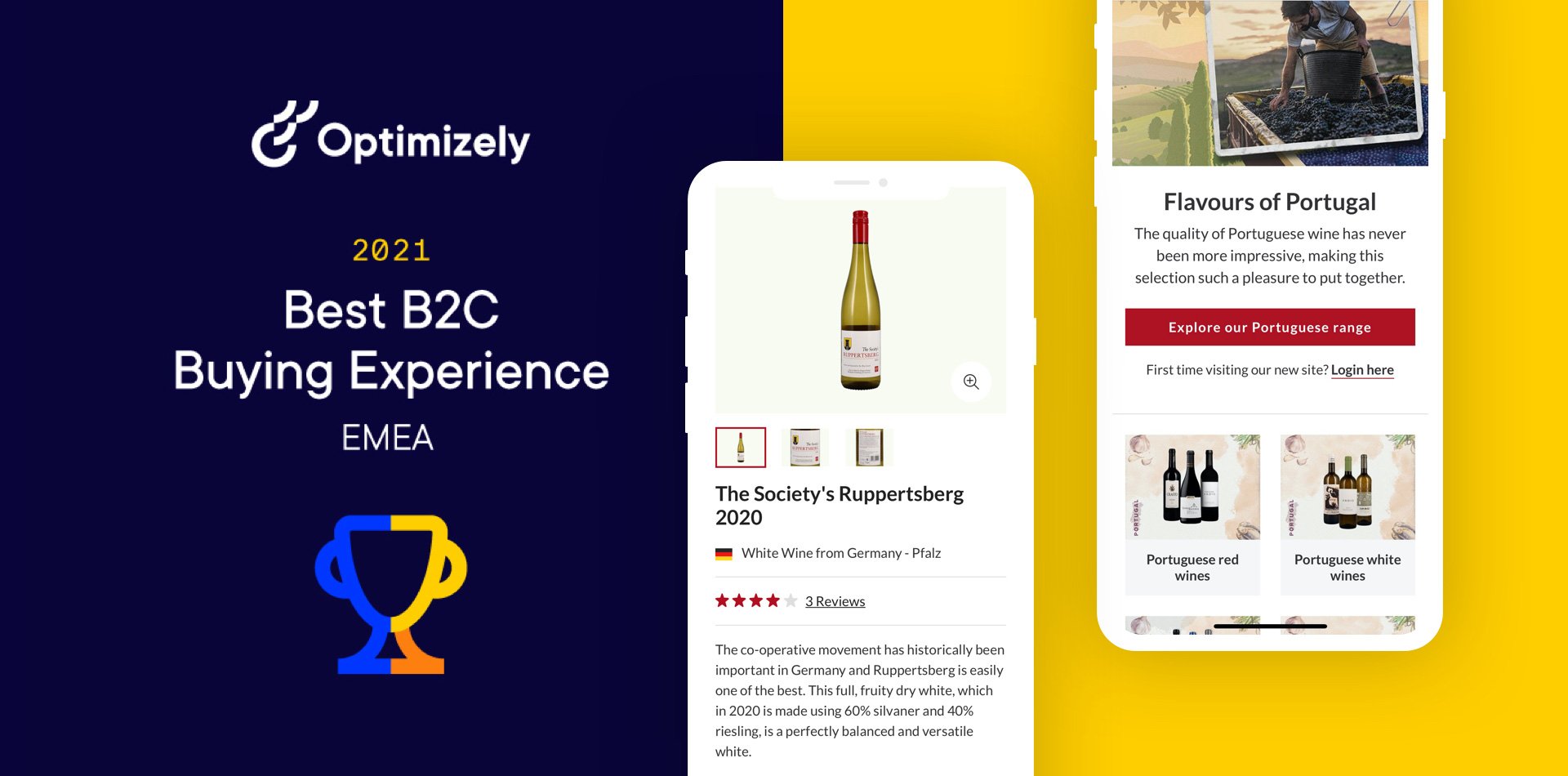 Optimizely best B2C buying experience logo